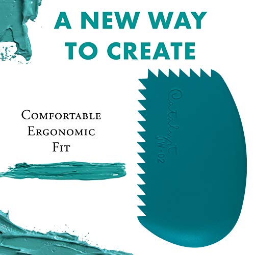 Catalyst Tools, Art Supplies for Texturizing and Moving Paint, Wedge- White