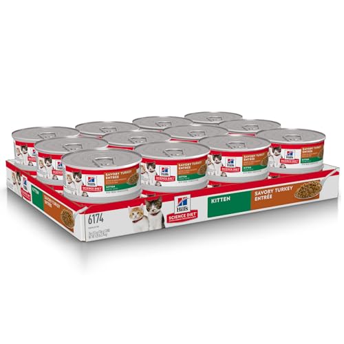 Kitten, Kitten Premium Nutrition, Wet Cat Food, Turkey Minced, 5.5 oz Can, Case of 24