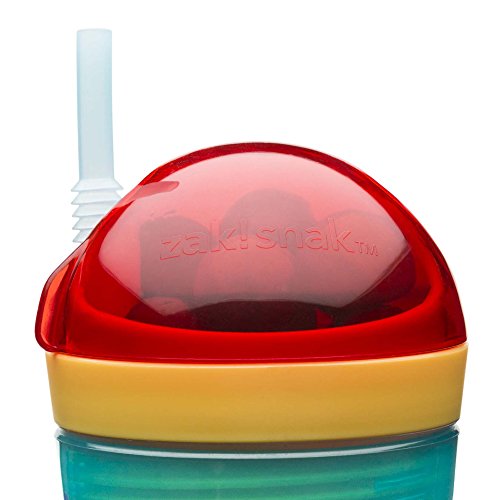Cars 3 ZakSnak All-In-One Drink Tumbler + Snack Container For Toddlers – Spill-proof 4oz Snack Container Screws Securely Onto 10oz Tumbler With Accessible Straw, Cars 3