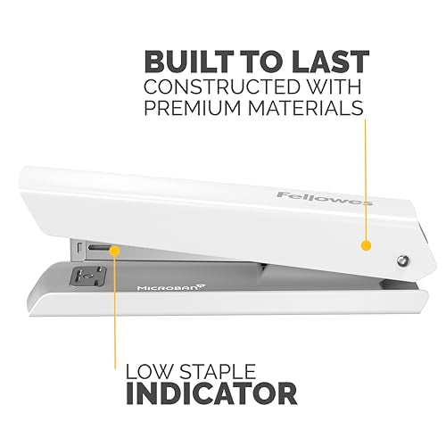 LX820 Classic Desktop and Office Stapler for Classroom, Home and Work, Holds Full Strip of Staples, 20 Sheet Capacity, White