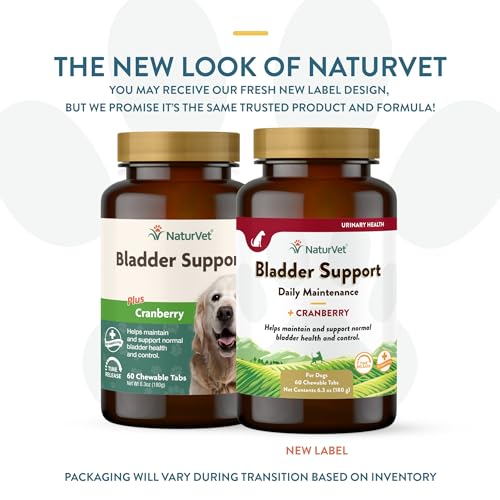 – Bladder Support for Dogs – Plus Cranberry | Supports Healthy Bladder Control & Normal Urination | 60 Time Release Chewable Tablets