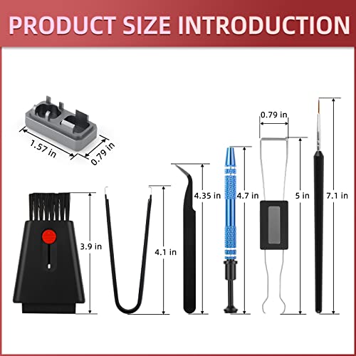 YIMAGUJRX RUNJRX 32 Switches Acrylic Lube Station,Keyboard Lube Kit,Switch Opener,Switch Lube,Switch Puller,Keycap Puller,Switch Lube Tool for Custom Mechanical Keyboard (12Pcs)
