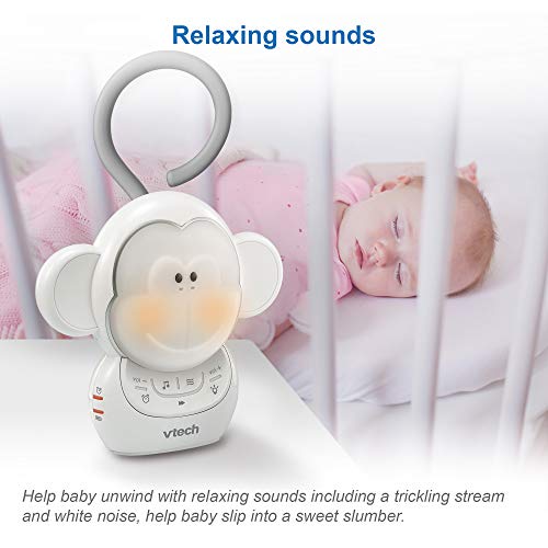 BC8211 Myla The Monkey Baby Sleep Soother with a White Noise Sound Machine Featuring 5 Soft Ambient Sounds, 5 Calming Melodies & Soft-Glow Night Light, 1 Count (Pack of 1)