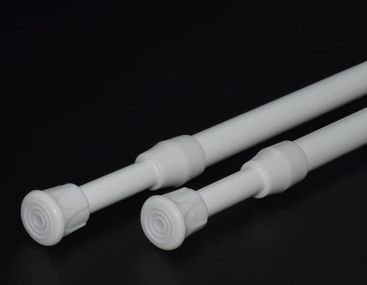 2 Pack Spring Tension Curtain Rods 18 to 28 inches Adjustable,Heavy Duty Small Short Tension Curtain Rod for Windows,Closet,Bathroom,Kitchen,Doorway,Cupboard Bars(White)