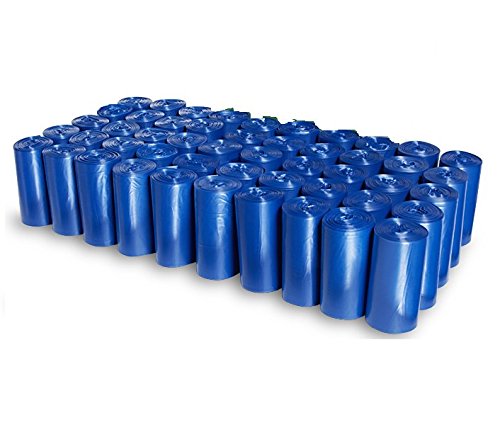 EZ Pick Up - 1000 Count Pet Dog Waste Bags, with Dispenser, Blue 9x12, 50 Rolls, 1000 Poop Bags