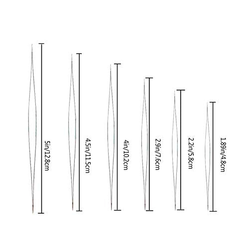 18 Pieces Beading Needles, 6 Sizes Seed Beads Needles Big Eye Beading Needles Collapsible Beading Needles Set for Jewelry Making with Needle Bottle