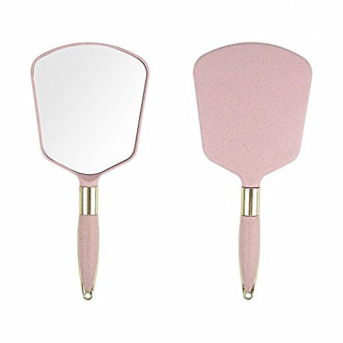 Handheld Vanity Makeup Mirror (pink, square)