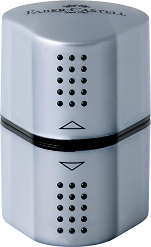 Grip Trio Pencil Sharpener - Grey, 3-in-1 Artist Pencil Sharpener, Manual Handheld Sharpener for Colored Pencil, Jumbo and Graphite Pencils