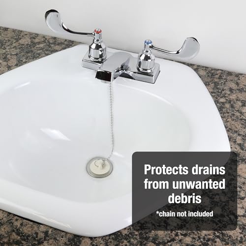 1-1/2 inch Rubber Drain Stopper, White, Carded, 80227