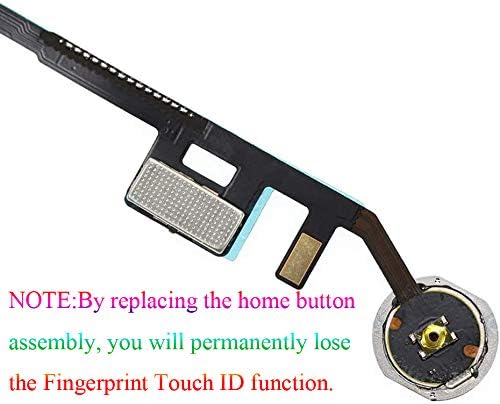 Home Button Replacement for iPad 9 9th Gen 10.2 2021(A2602 A2603 A2604), iPad 8 2020 (A2270 A2428 A2429 A2430), iPad 7 2019 (A2197 A2198 A2200) Incl Flex Cable Connector (White Gold Ring)