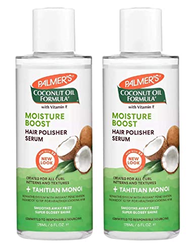 Coconut Oil Formula Hair Polisher Serum, 6 Ounces (Pack of 2)