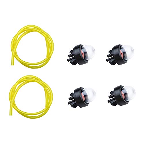 4 Pack 503936601 Primer Bulb with Fuel Line Replacement for Husqvarna 235 236 240 340 345 350 353 440 445 450 460 Trimmer Weedeater 123L 225 232L 323 325 326 blower 125B 125BX 125BVX 225BX