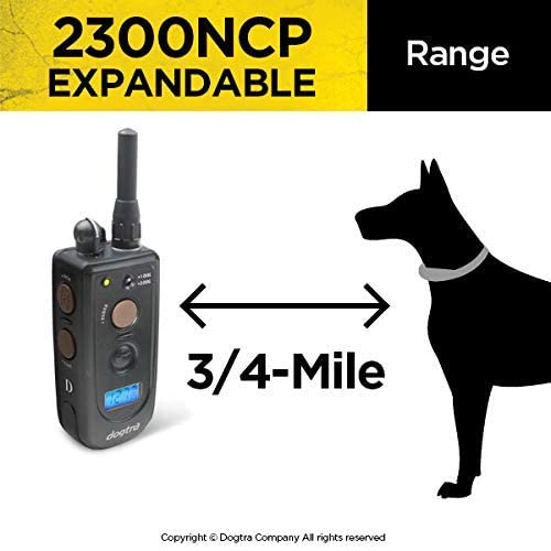 2300NCP Professional Grade High-Output 3/4-Mile 2-Dog Expandable Remote Training E-Collar