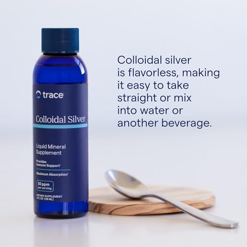 Colloidal Silver - Liquid Mineral Supplement with Super-Oxygenated Colloidal Silver - Immunity & Overall Health Support - Highly Absorbable Supplement - 8 fl oz (About 24 Servings)