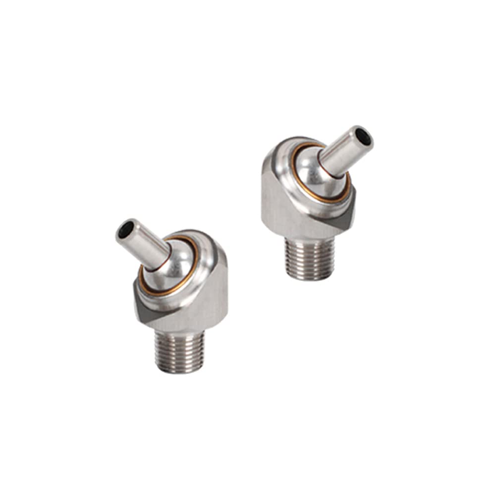 2 Pcs 1/4 PT x 10/30/50mm Coolant Pipe Adjustable 304 Stainless Steel Screw-in Coolant Nozzle High-Pressure Water Oil Cooling Tube for Lathe, Milling, CNC Machine (10mm)