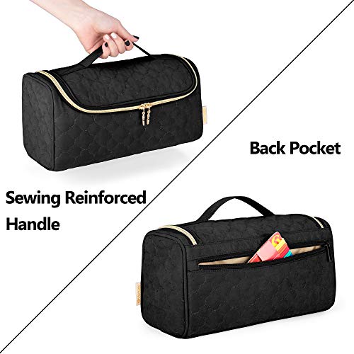 Travel Case Compatible for Dyson Airwrap Complete Styler All Models and Attachments, Portable Storage Bag with Hanging Hook for Hair Curler Accessories, Black (Patented Design)