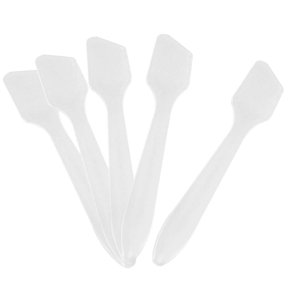 100 PCS Disposable Makeup Frosted Tip Spatula Cosmetic Mask Spatula for Mixing and Sampling, 3.2' x 0.6' Facial Mask Stick