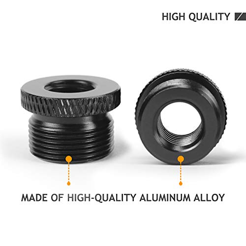 2 Pack Screw Thread Adapter, 5/8 Male to 3/8 Female Mic Screw for Blue Yeti/Blue Snowball/Blue Yeti X Microphone Stand Mount (Black)