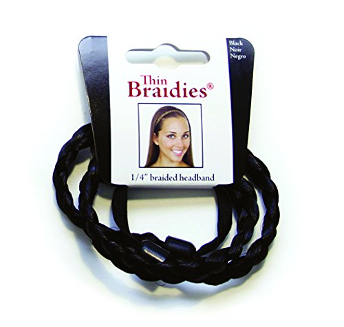 Beauty Thin Braidie Head Band, Black, 0.05 Ounce