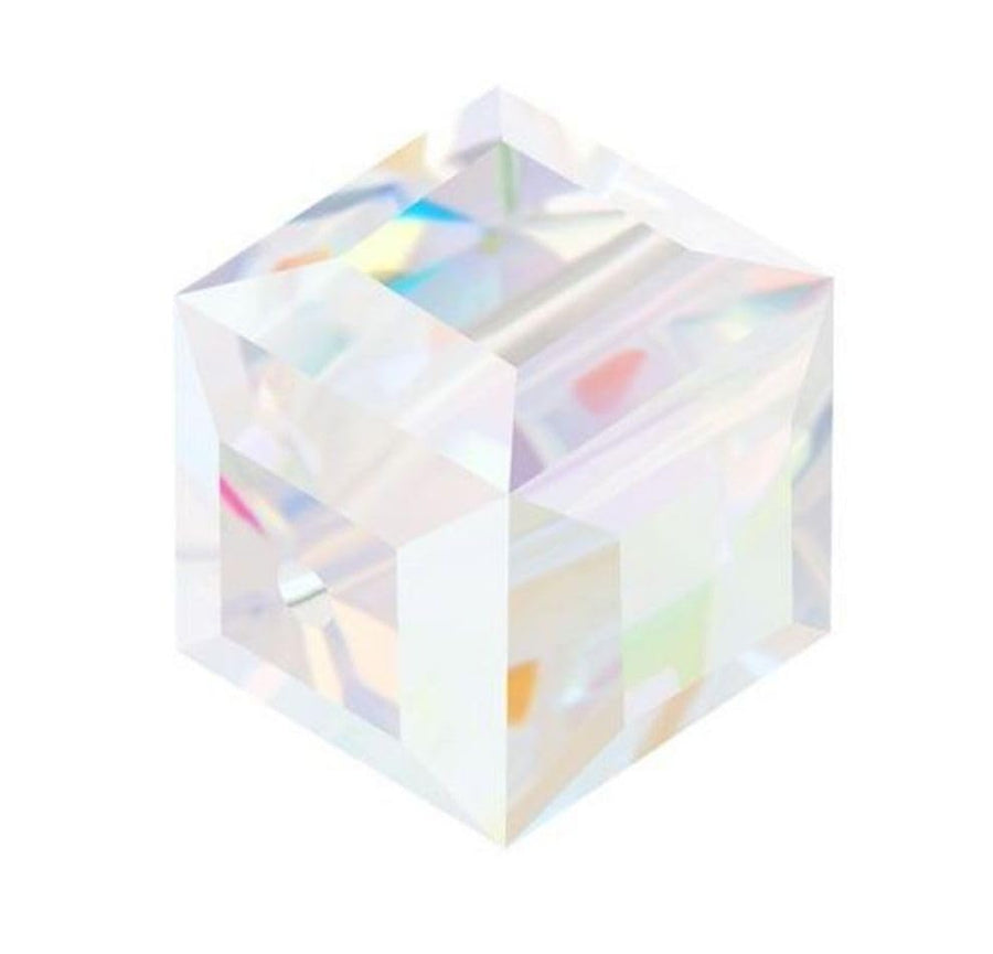50pcs Austrian 8mm Faceted Loose Cube Crystal Beads Clear AB Compatible with Swarovski Crystals Preciosa 5601 SSC802
