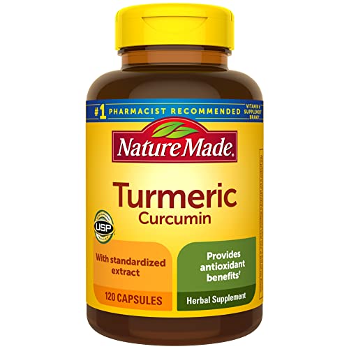 Turmeric Curcumin 500 mg, Herbal Supplement for Antioxidant Support, 120 Capsules, 120 Day Supply