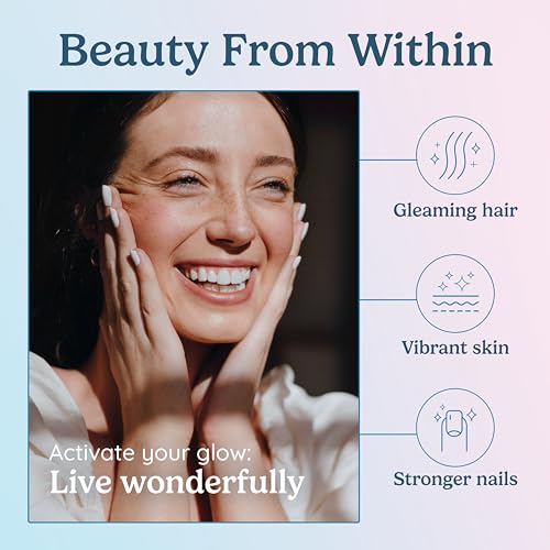 Hair Skin and Nails Vitamins w/Bovine Colostrum, Collagen, Hyaluronic Acid, Biotin, Zinc, & LactoferrinSupports Faster Hair Growth, Stronger Nails and Glowing Skin (30 Servings, Capsule)