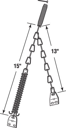 Prime-Line K 5026 Storm Door Protector Chain and Spring, Zinc Plated (Single Pack)