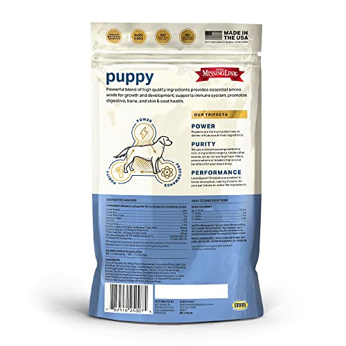 Puppy 8oz Supplement – Superfood Powder Promotes Growth & Development, Supports Immunity, Digestion, Bones, Skin & Coat of Dog