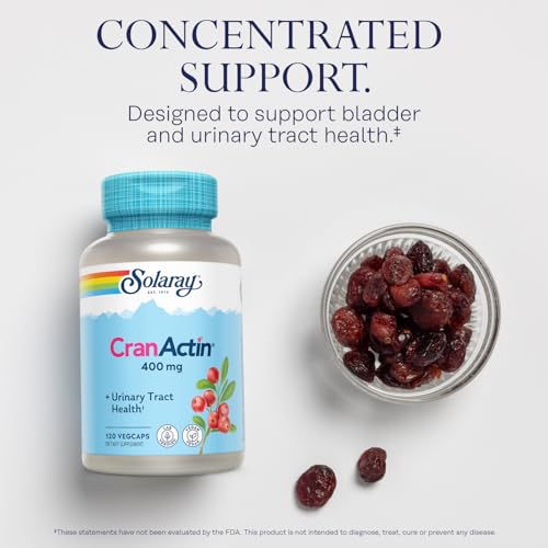 CranActin Cranberry Extract 400 mg - Cranberry Supplements for Women and Men - Bladder and Urinary Tract Health Support with Vitamin C - Vegan, 60-Day Guarantee, 120 Servings, 120 VegCaps