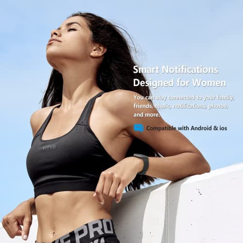 Fitness Tracker, Smart Watch with 24/7 Blood Pressure Heart Rate and Blood Oxygen Monitor, Sleep Tracker with Calorie Step Counter, IP68 Waterproof Activity Tracker for Women Men Android iOS