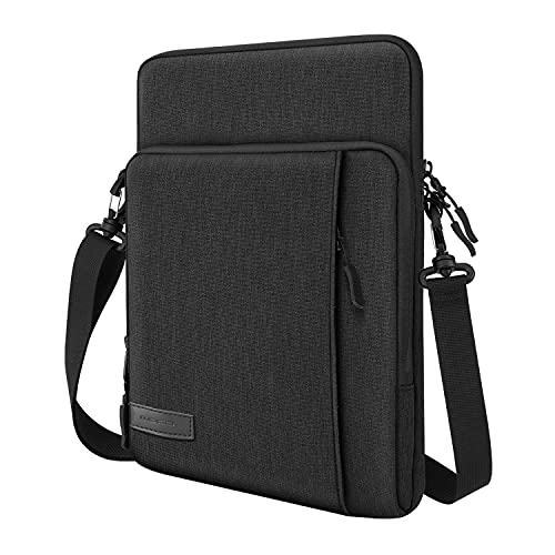12.9 Inch Tablet Sleeve Bag Carrying Case with Pockets Fits 13 Inch New iPad Pro M4 & Air M2 2024, iPad Pro 12.9 M2&M1, Surface Laptop Go 12.4, Galaxy Tab S8+/S9+ 12.4, Black & Gray