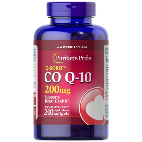 CoQ10 200mg, Supports Heart Health, 240 Rapid Release Softgels
