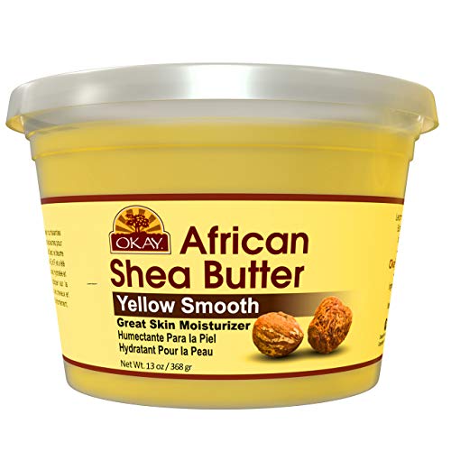 Smooth All Natural,100% Pure Unrefined Daily Skin Moisturizer For Skin & Hair Yellow, Shea Butter, 13 oz
