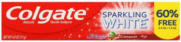 Sparkling White Cinnamint 4.0 Ounces (2 Pack) Toothpaste