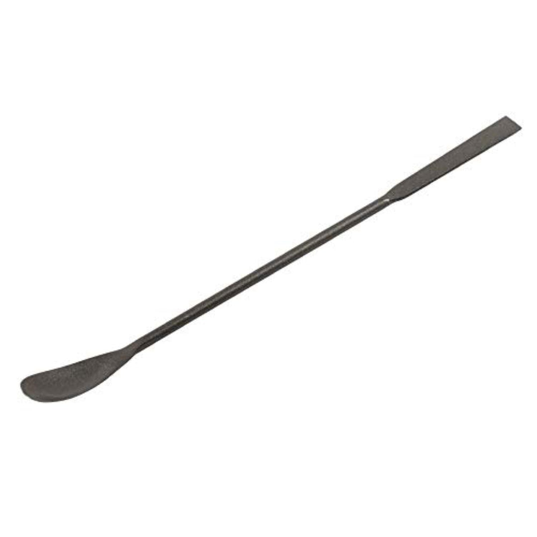 EISCO Spatula Spoon, 9 - Teflon Coated Stainless Steel - Non-Stick, Chemical Resistant - One 0.3 Flat End, One 0.5 Scoop End