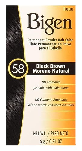 Powder Hair Color #58 Black Brown 0.21oz (2 Pack)
