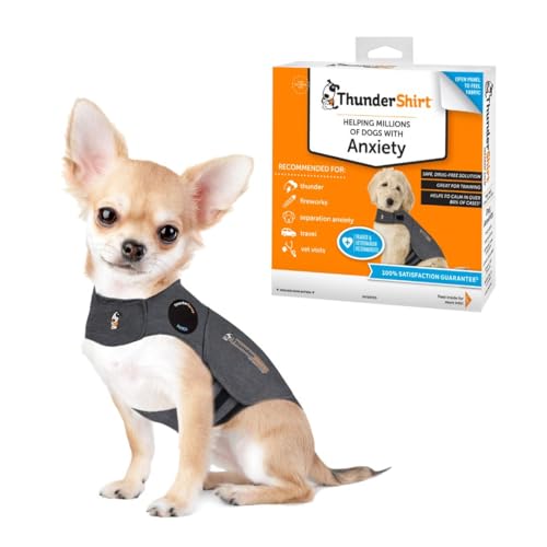 ThunderShirt for Dogs, XX Small, Heather Gray Classic - Dog Anxiety Relief Calming Vest