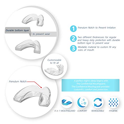 - Pack of 5 Moldable Mouth Guard for Teeth Grinding Clenching Bruxism, Sport Athletic, Whitening Tray, Including 3 Regular and 2 Heavy Duty Guard (3 (lll) Regular 2 (II) Heavy Duty)
