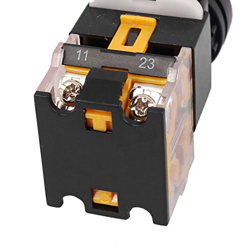 a16031500ux1771 LA38-203 AC 400V 10A 2 Position ON/Off Rotary Selector Switch Orange 2 Pcs (Pack of 2)