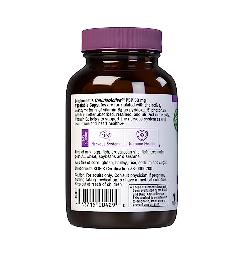 Bluebonnet Nutrition - CellularActive P-5-P 50mg - 90 Vegetarian Capsules