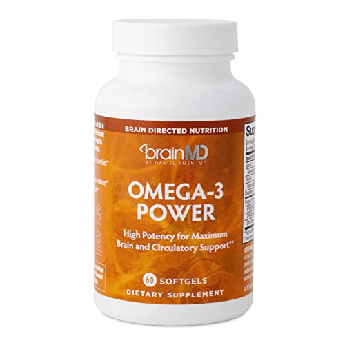 Dr Amen Omega-3 Power - 60 Capsules - Joint & Immune Support Supplement - Contains DHA & EPA - Gluten Free - 30 Servings