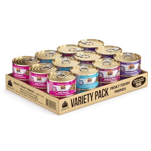 Classic Cat Food, Variety Pack, Frisky Fishin' Friends Wet Cat Food, 3oz Cans (Pack of 24)