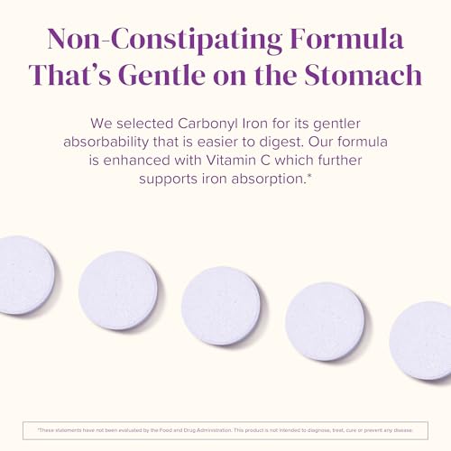 Barimelts Iron with Vitamin C, 90 Fast-Dissolving Tablets (1-Month Supply), Sugar-Free Bariatric Iron Supplement for Women, Natural Orange Flavor