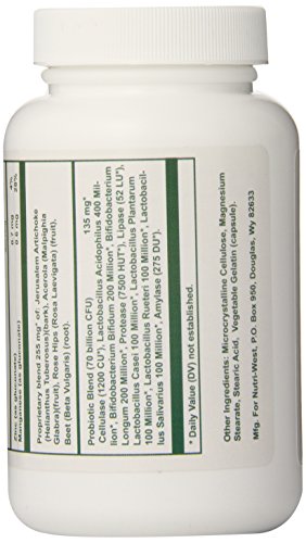 nutri-west Total Probiotics 120 Capsules, 2.4 Ounce