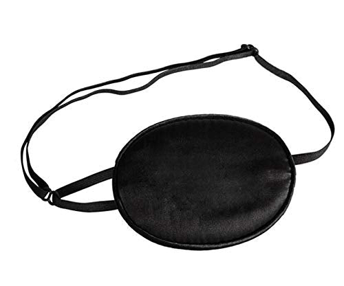 1pcs Children Kids Silk Single Eye One-eyed Patch Mask Amblyopia Corrected Visual Recovery Lazy Eyes Patches Care Shield Blindfold Cover For Masks Strabismus (Black)