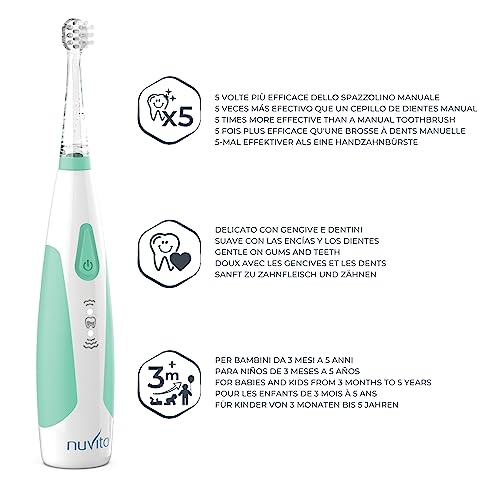 1151 | Baby Electric Toothbrush Sonic Clean & Care | Baby & Toddler Electric Toothbrush | Brush Baby Toothbrush | Baby Sonic Toothbrush | Age 3 Months - 5 Years Old | Baby Toothbrush Electric