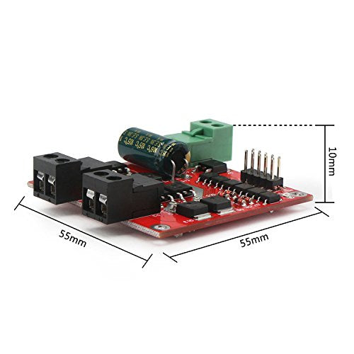 DC Motor Driver, L298 Dual H Bridge Motor Speed Controller DC 6.5V-27V 7A PWM Motor Regulator Board 12V 24V Electric Motor Control Module Industrial 160W with Optocoupler Isolation