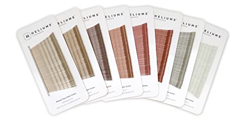 Bobby Pins - Metallic Matte Gray - 2 Inch Wavy Hair Pins, Color Matched for Grey and Silver Hair, 48 Count