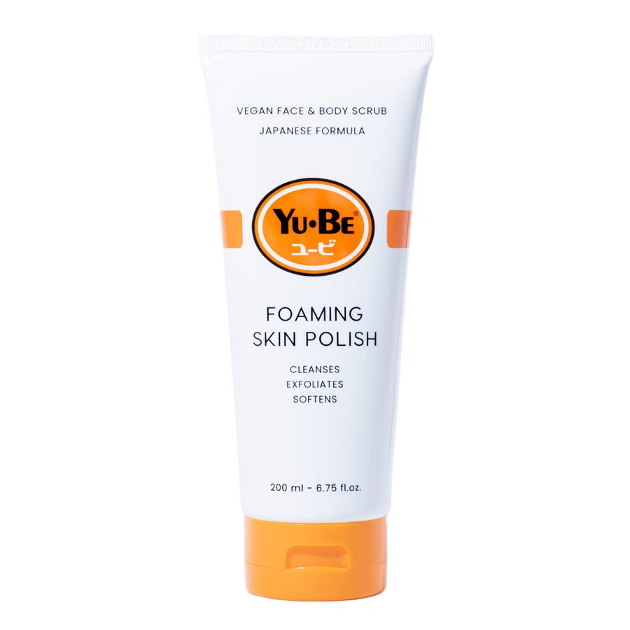 Foaming Skin Polish - Skin exfoliant to smooth dry skin – contains ginger root, ginseng, green tea, geranium oil & camphor 6.75 fl.oz.