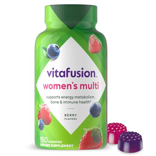 Womens Multivitamin Gummies, Berry Flavored Daily Vitamins for Women with Vitamins A, C, D, E, B-6 and B-12, 150 Count, 75 Day Supply, 150 Count